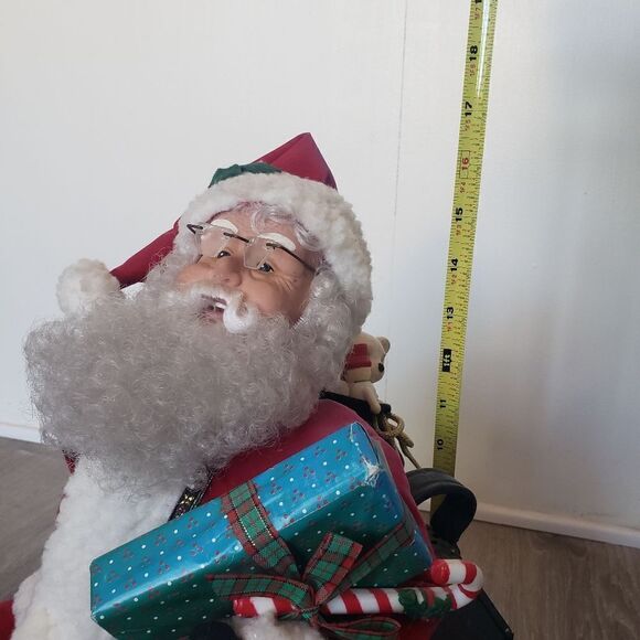 Vtg 1993 Holiday Creations Animated Musical Santa Christmas Sled Sleigh Works - Picture 13 of 13